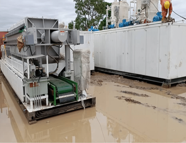 spent water based mud dewatering and thickening system exported to west africa d723effff8f98eadfea695f9fb2ae215